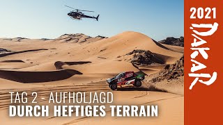 Inside Dakar 2021 Tag 2  Erfolgreiche Aufholjagd durch Dünen Canyons und weite Täler [upl. by Cohby805]