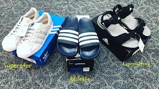 Unboxing  Adidas I Superstar IIAdilette Cloudfoam III Cyprex Ultra 2 [upl. by Erusaert]