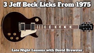 3 Jeff Beck Licks From 1975 [upl. by Ansela]