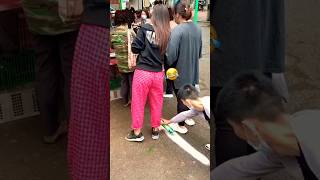 Chinese man cleaning shoes 😂 facts shorts brainfix [upl. by Thayer]