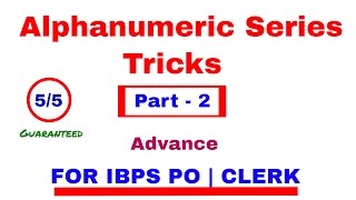 Alphanumeric Series Reasoning Tricks For Bank PO  CLERK In Hindi Part  2 [upl. by Ahsiam521]