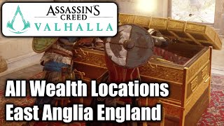 Assassins Creed Valhalla  All Wealth Locations  East Anglia England [upl. by Iong74]