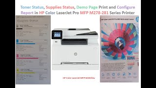 Test Page Print in HP Color LaserJet Pro MFP M278281 Series Printer Manually [upl. by Ahsotan121]