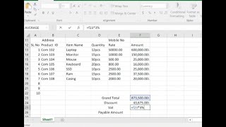 Cash Memo ক্যাশ মেমো তৈরি  MS Excel [upl. by Sorce]