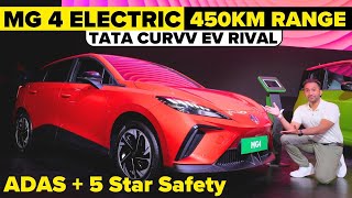 MG4 Electric Hatch  450KM Range  Fast Charge  Tata CURVV EV Rival ✅ New MG CAR 2024 [upl. by Oretna843]