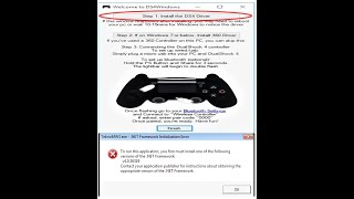 DS4WINDOWS ERROR SOLUTION  NET ERROR  NOT DETECTING CONTROLLER  SOLVED solution [upl. by Aymahs]