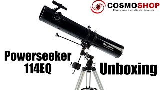 🎁 Unboxing 🔭Telescopio Celestron Powerseeker 114EQ 21045  ⭐ Como viene que incluye 🪐 [upl. by Parker]