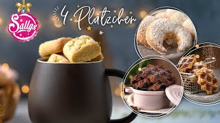 Plätzchen backen 4 Rezepte  Vanillekipferl Traumstücke und Waffelkekse  Sallys Welt [upl. by Lowson]