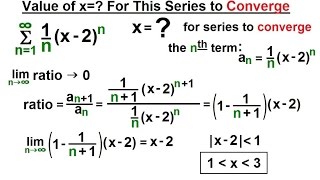 Calculus 2 Infinite Sequences and Series 47 of 86 Determine Range of x for Series to Converge [upl. by Zadoc]