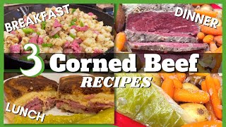 3 Amazing CORNED BEEF Recipes  Breakfast Lunch and Dinner [upl. by Zetes]