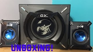 Genius GX Gaming SW G2 1 2000 Gaming Speakers Unboxing [upl. by Nerag]