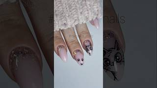 Ручний розпис 🥰 💅🖌 Handpainted nailart nikolskanails nails nailblog nailart nailtech kitten [upl. by Colly]