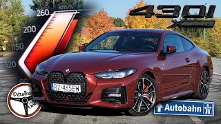 2023 BMW 430i Xdrive 245 KM  VMAX 0100 100200 kmh Prezentacja AUTOBAHN  4K [upl. by Oicirtap32]