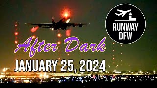 🔴 LIVE DFW Airport plane spotting ✈️ January 25 2024  830 pm CT [upl. by Mehelhteb482]