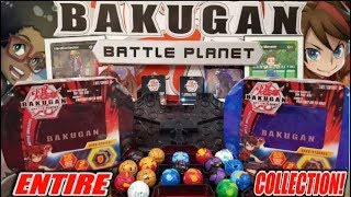 OUR ENTIRE BAKUGAN TOY COLLECTION OPENING A NEW MYSTERY BAKUSTORAGE BOX [upl. by Adiell]