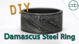 Making a Damascus Steel Wedding Ring [upl. by Jarvey901]