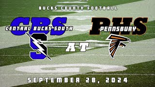 High School Football  Central Bucks South Titans at Pennsbury Falcons 92824 [upl. by Macnair]