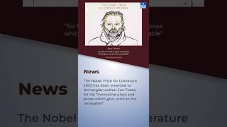 Nobel Prize 2023 Literature  Norwegian Author Jon Fosse wins Nobel Prize in Literature upsc [upl. by Edy]