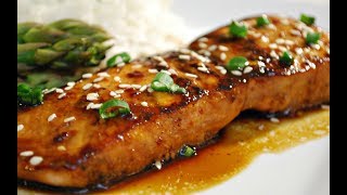 Quick and EASY Salmon Teriyaki Recipe [upl. by Jephthah652]