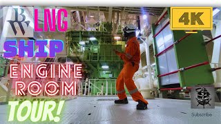 A Tour Of Mega LNG Ship Engine Room Tour 4k [upl. by Adlig]