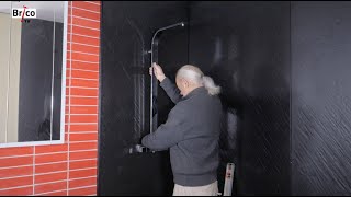 Installer une douche à litalienne avec des panneaux muraux  Bricolage avec Robert [upl. by Helene]