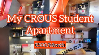 17m2 CROUS STUDENT APARTMENT TOUR In France  Expat in France [upl. by Ydnas209]