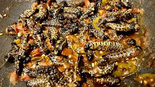 Mopane Worms Recipe  South African Food  FreshQho [upl. by Airretnahs]