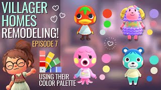 Colour matching VILLAGER HOMES EP7 Marina Bluebear Ketchup and Etoille  ACNH  Animal Crossing [upl. by Annairba]