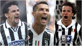 10 Amazing Juventus Striker  BaggioDel PieroPlatiniDybala CR7 Trezeguet [upl. by Kalinda]