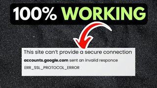 The ERR SSL PROTOCOL ERROR in Windows 11 FIXED [upl. by Tychon]