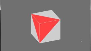 Cut out a regular tetrahedron from a cube [upl. by Aiyt]