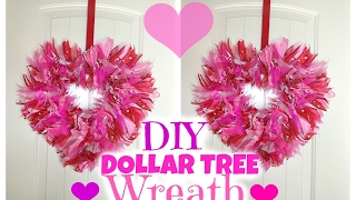 Dollar Tree DIY Valentines Wreath [upl. by Desta]