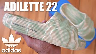 ARE THESE NEW ADIDAS SLIDES BETTER THAN YEEZYS ADILETTE 22 SLIDES REVIEW  SIZING amp COMFORT [upl. by Atsejam905]