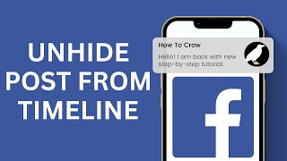 How to Unhide Posts From Facebook Timeline 2024 [upl. by Llewol]