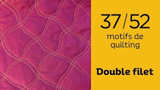 52 motifs de quilting en 2024  Double filet  motif 3752 [upl. by Doig720]