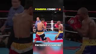 LEGENDARY Pacquiaos best COMBO vs Sanchez knockoutpower pacman pacquaio philippines trending [upl. by Aicatsal]