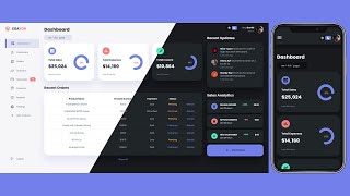 Responsive Admin Dashboard Using HTML CSS amp JavaScript with Light amp Dark Mode [upl. by Erdnaid504]