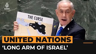 ‘Long arm of Israel’ can reach anywhere in Iran Netanyahu tells UNGA  Al Jazeera Newsfeed [upl. by Ennovihs]