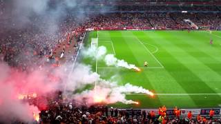 Arsenal v galatasaray flares going off 11014 [upl. by Stamata]