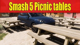 Forza Horizon 5 A Pinch Of Pepper Forzathon Daily Challenge Smash 5 Picnic tables [upl. by Drucilla]