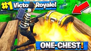 Only ONE CHEST CHALLENGE IN Fortnite Battle Royale [upl. by Ayar]