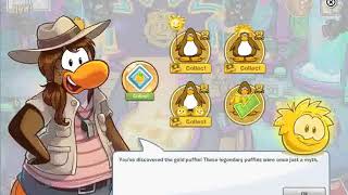 Gold puffle location Puffle Party  club penguin [upl. by Imojean]