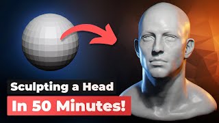 Sculpt a Realistic Head in Blender b3d tutorial [upl. by Glenine20]