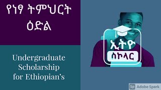 Undergraduate Scholarship for Ethiopians Ashinaga Scholarship ስኮላርሺፕ ለኢትዮጵያውያን  ነፃ የትምህርት ዕድሎች [upl. by Fran]