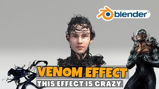 Grow Venom Tendrils Over Any 3d Object  Venom Effect in Blender [upl. by Sabian552]