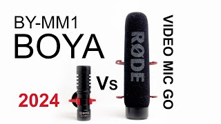 Boya byMM1 vs RODE video mic go em 2024 [upl. by Zoilla]