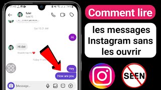 Comment lire les messages Instagram sans les ouvrir nouveau 2023 [upl. by Nylimaj]