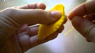 Tutorial broche limon de fieltro [upl. by Sedaiuqlem834]