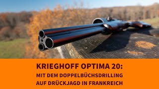 Krieghoff Optima 20 Mit dem Doppelbüchsdrilling auf Drückjagd in Frankreich [upl. by Castera453]