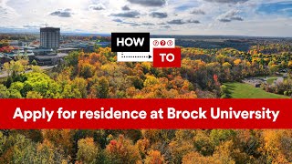 How to apply for residence at Brock University [upl. by Quiteris]